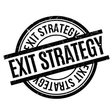 Exit Strategy rubber stamp clipart