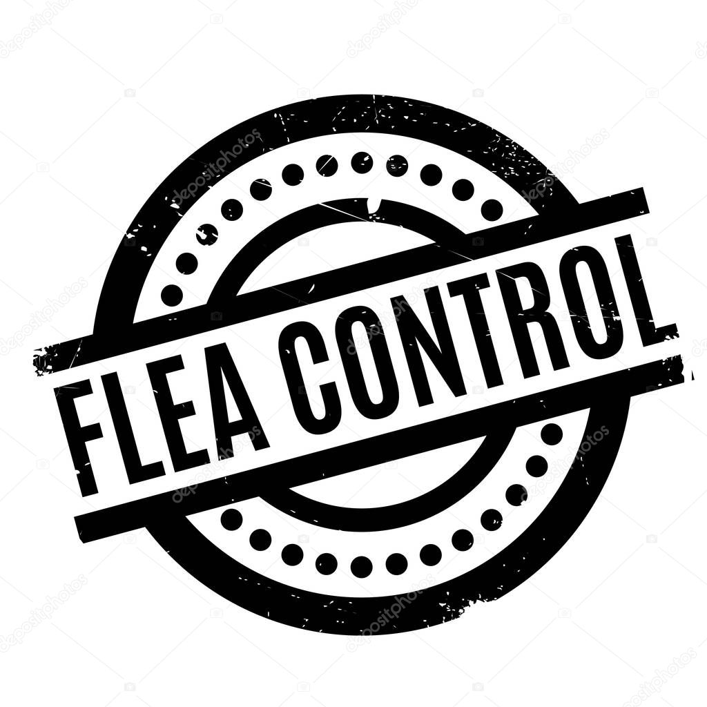 Flea Control rubber stamp