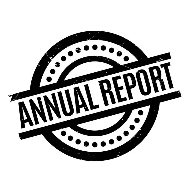 Jahresbericht mit Stempel — Stockfoto