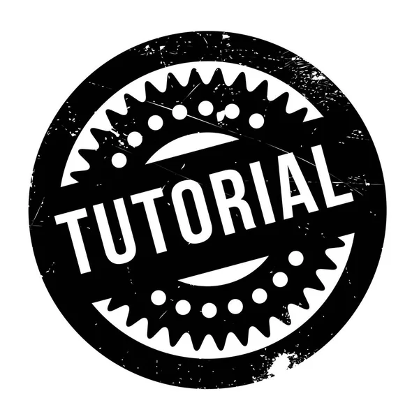 Sello de goma tutorial — Vector de stock