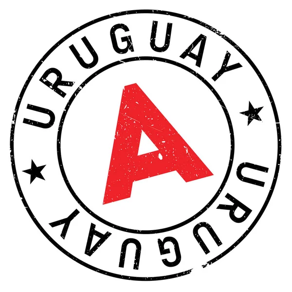 Uruguay francobollo gomma grunge — Vettoriale Stock