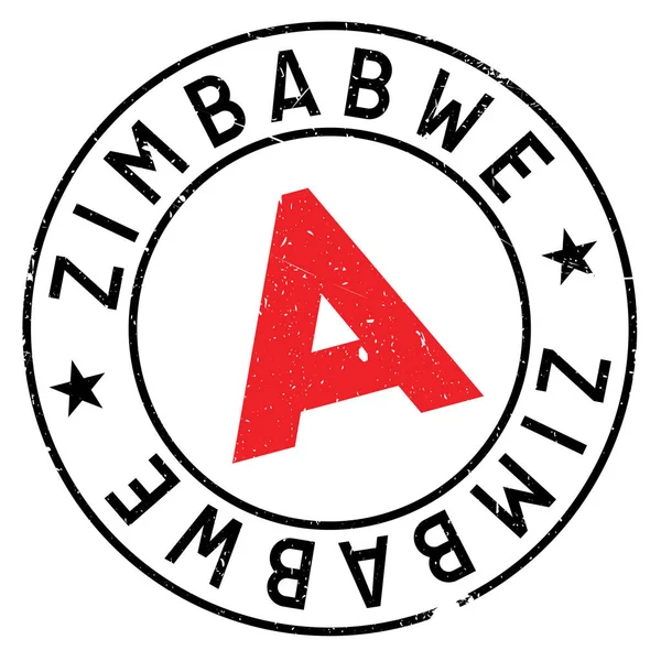 Timbre Zimbabwe caoutchouc grunge — Image vectorielle