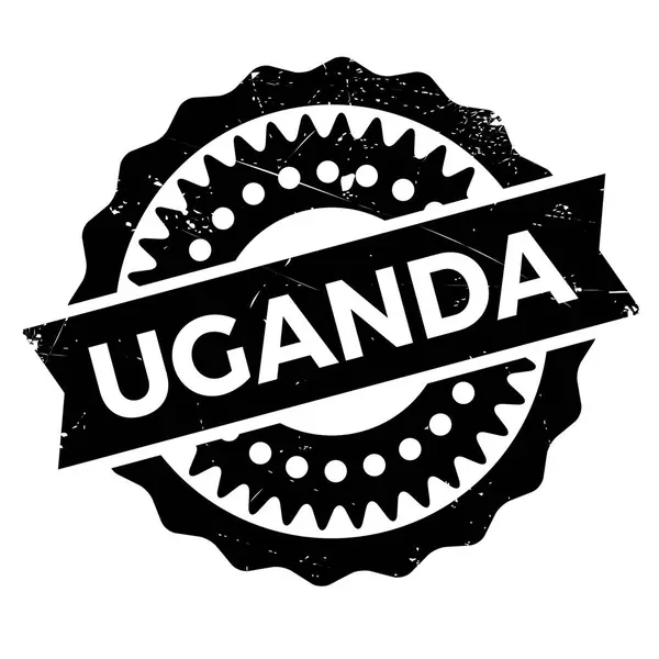 Ουγκάντα σφραγίδα καουτσούκ grunge — Διανυσματικό Αρχείο