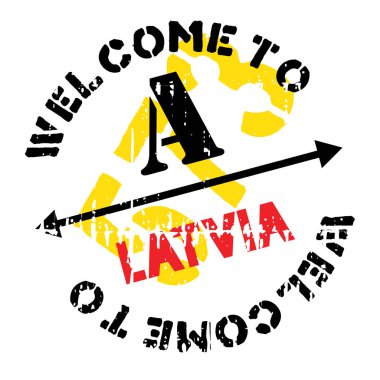 Letonya damga kauçuk grunge