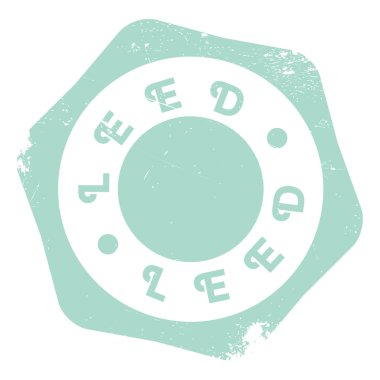 LEED damga kauçuk grunge