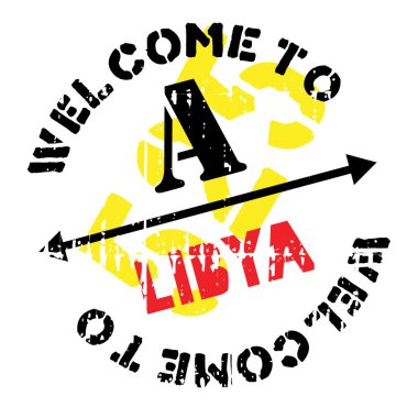 Libya damga kauçuk grunge