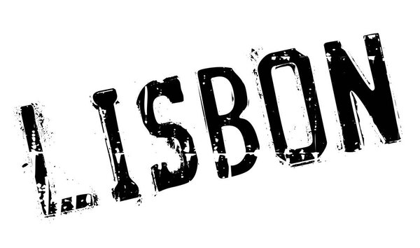 Lisbon stamp rubber grunge