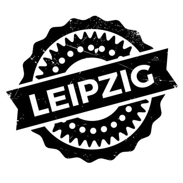 Leipzig damga kauçuk grunge — Stok Vektör