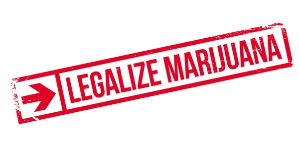 Legalize marijuana stamp — Stock Vector