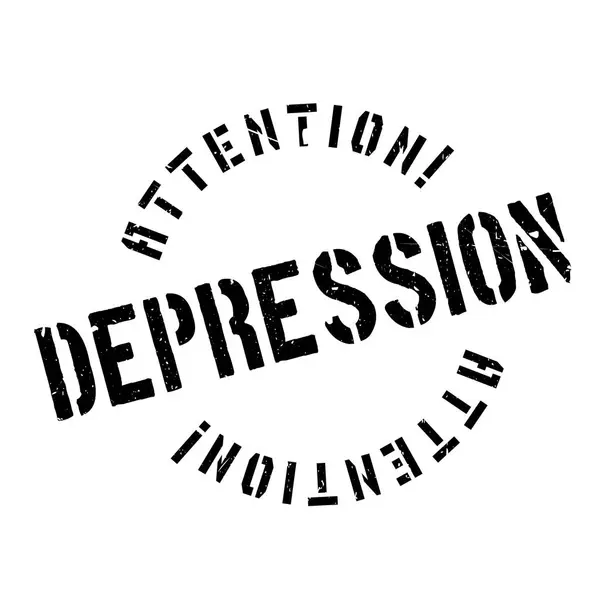 Timbro di gomma depressione — Vettoriale Stock