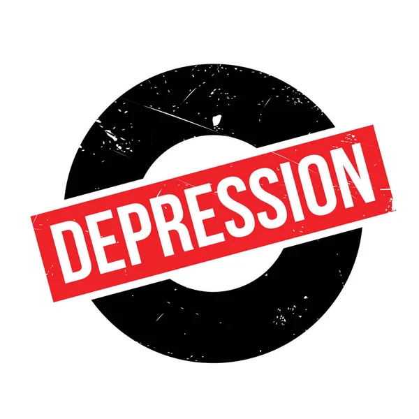 Depresyon lastik damgası — Stok Vektör