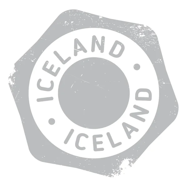 Grunge de goma sello Islandia —  Fotos de Stock