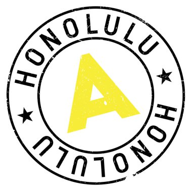 Honolulu damga kauçuk grunge