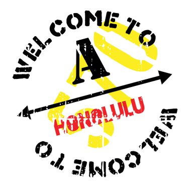 Honolulu damga kauçuk grunge