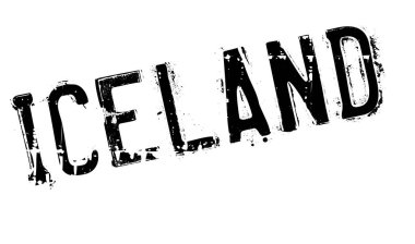 İzlanda damga kauçuk grunge