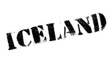 İzlanda damga kauçuk grunge