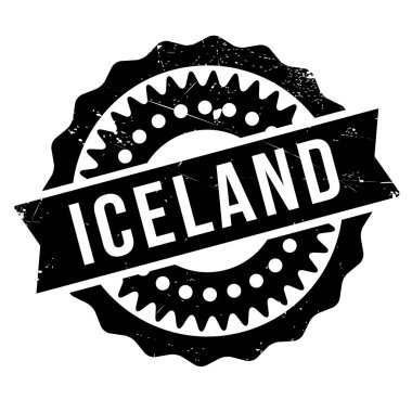 İzlanda damga kauçuk grunge