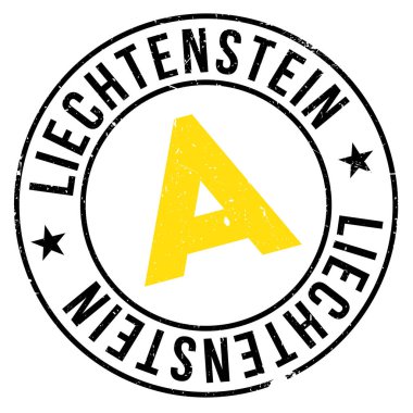 Liechtenstein damga kauçuk grunge