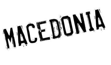 Makedonya damga kauçuk grunge