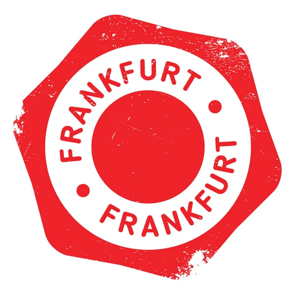 Frankfurt damga kauçuk grunge — Stok Vektör
