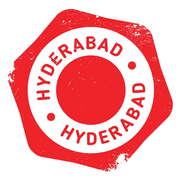 Hyderabad Stempelgummi Grunge — Stockvektor