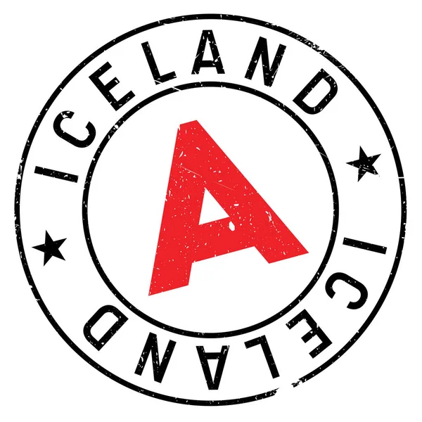 Grunge de goma sello Islandia — Archivo Imágenes Vectoriales