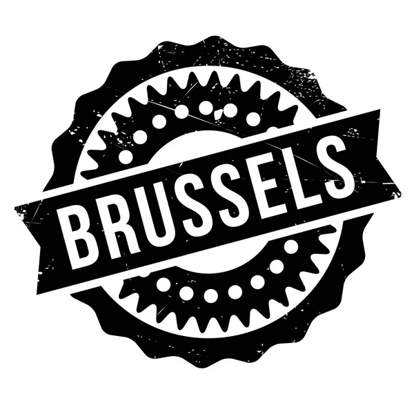 Брюссель штамп гумові гранж — стоковий вектор