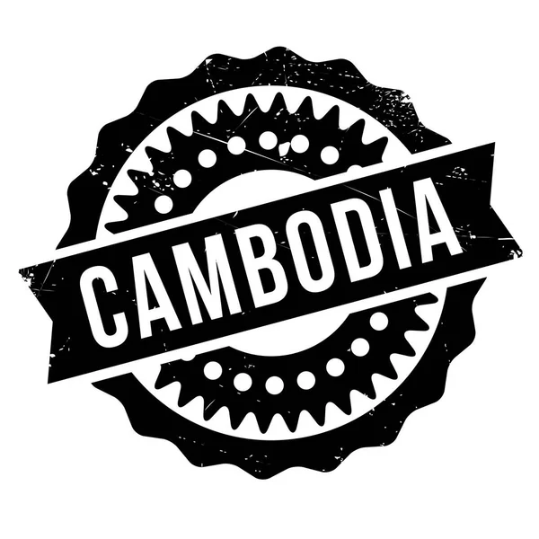 Camboja carimbo grunge de borracha — Vetor de Stock