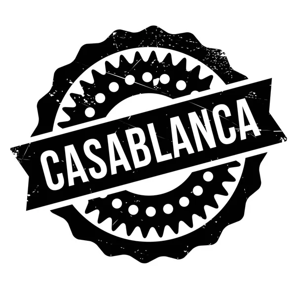 Casablanca timbro gomma grunge — Vettoriale Stock