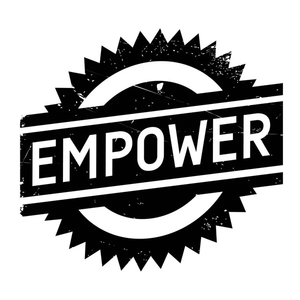 Empower stamp karet - Stok Vektor