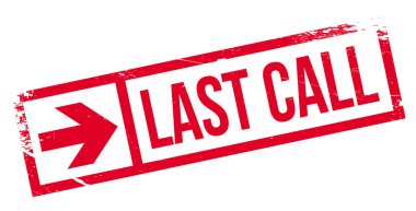 Last call stamp clipart