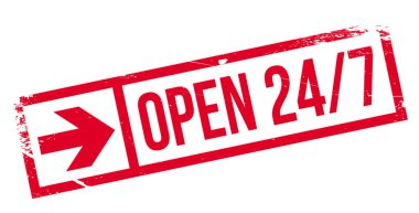 Açık 24 7 damgası