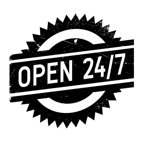 Open 24 7 stamp