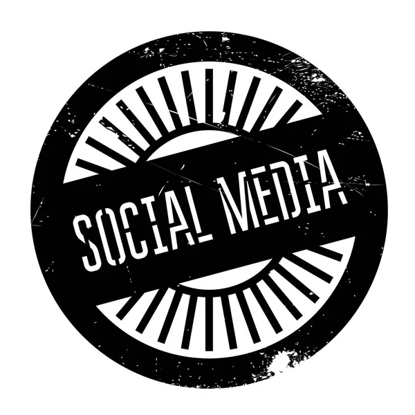 Κοινωνικών μέσων μαζικής ενημέρωσης σφραγίδα — Διανυσματικό Αρχείο