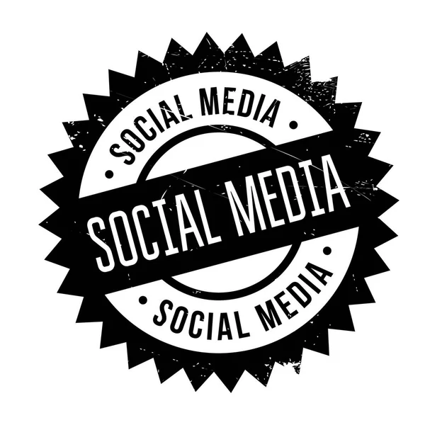 Κοινωνικών μέσων μαζικής ενημέρωσης σφραγίδα — Διανυσματικό Αρχείο