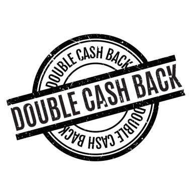 Double Cash Back rubber stamp clipart