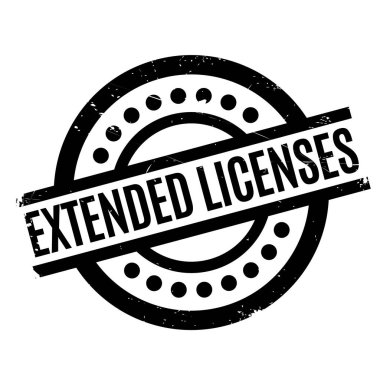 Extended Licenses rubber stamp clipart