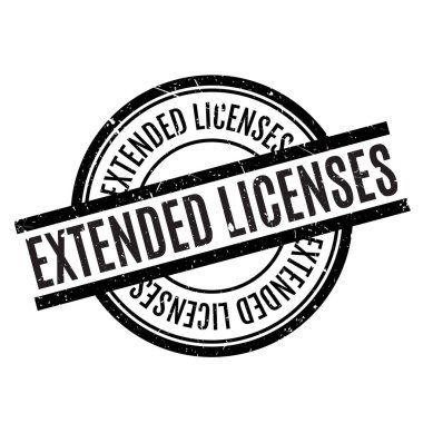Extended Licenses rubber stamp clipart