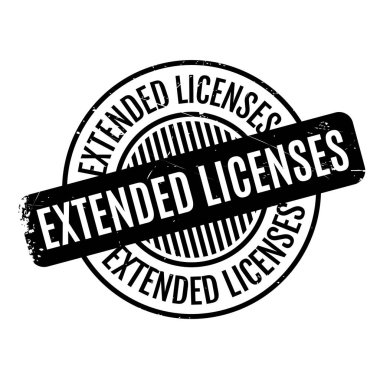 Extended Licenses rubber stamp clipart