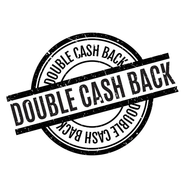 Dubbele Cash Back Rubberstempel — Stockvector