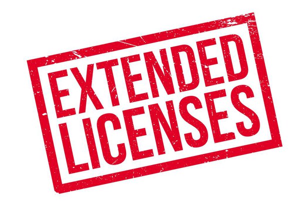 Резиновая марка расширенных лицензий
