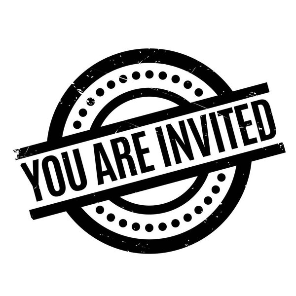 You Are Invited rubber stamp