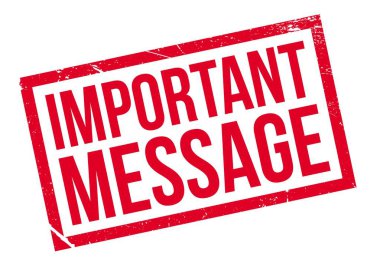 Important Message rubber stamp clipart