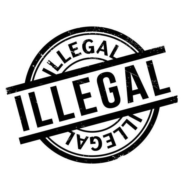 Sello de goma ilegal — Vector de stock