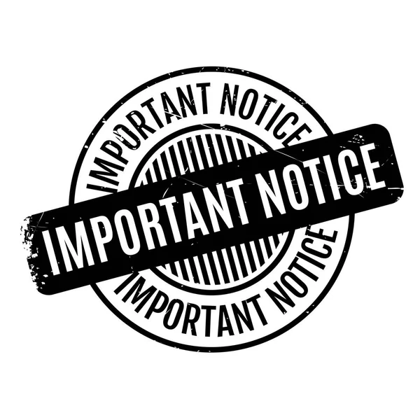Important Notice rubber stamp — Stock Vector