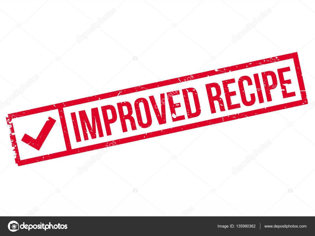 Improved Recipe rubber stamp — Stock Vector © lkeskinen0 #135990362