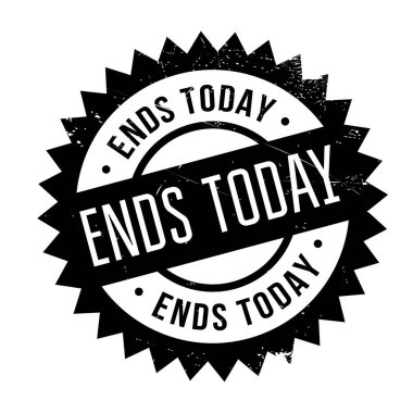 Ends Today rubber stamp clipart