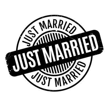 Just Married rubber stamp