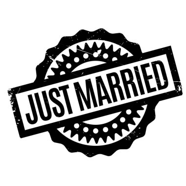Just Married rubber stamp