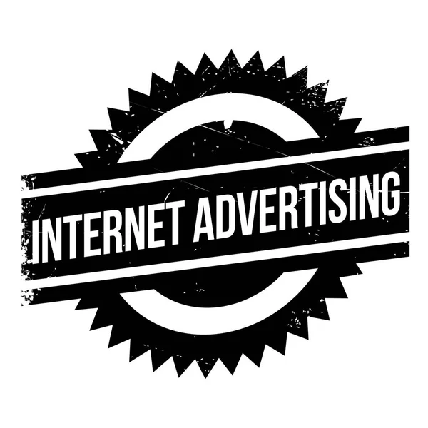 Internet Publicidad sello de goma — Archivo Imágenes Vectoriales